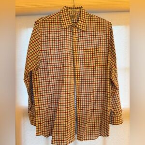 LL BEAN Multicolor Checkered Shirt, medium